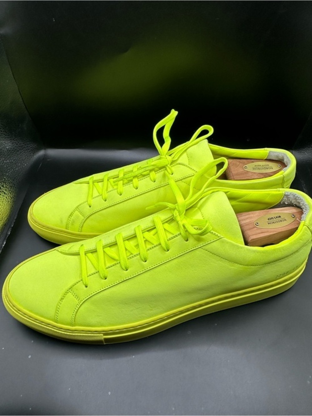 Common Projects Green Micro Suede Achilles Sneakers EU45